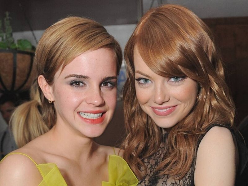 Two Women Posing Together — Yellow, Friendly