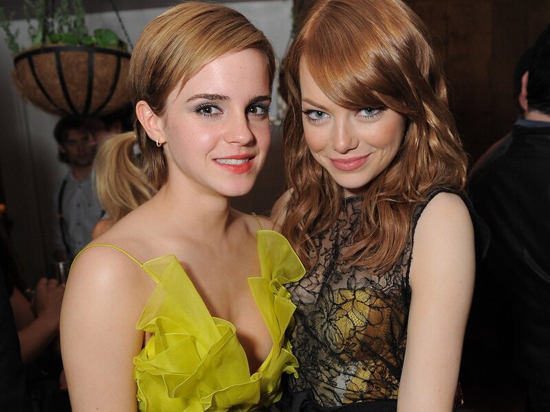Two Women Posing Together — Yellow, Social