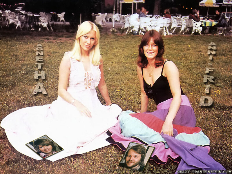 Two Women Sitting on Grass — Green