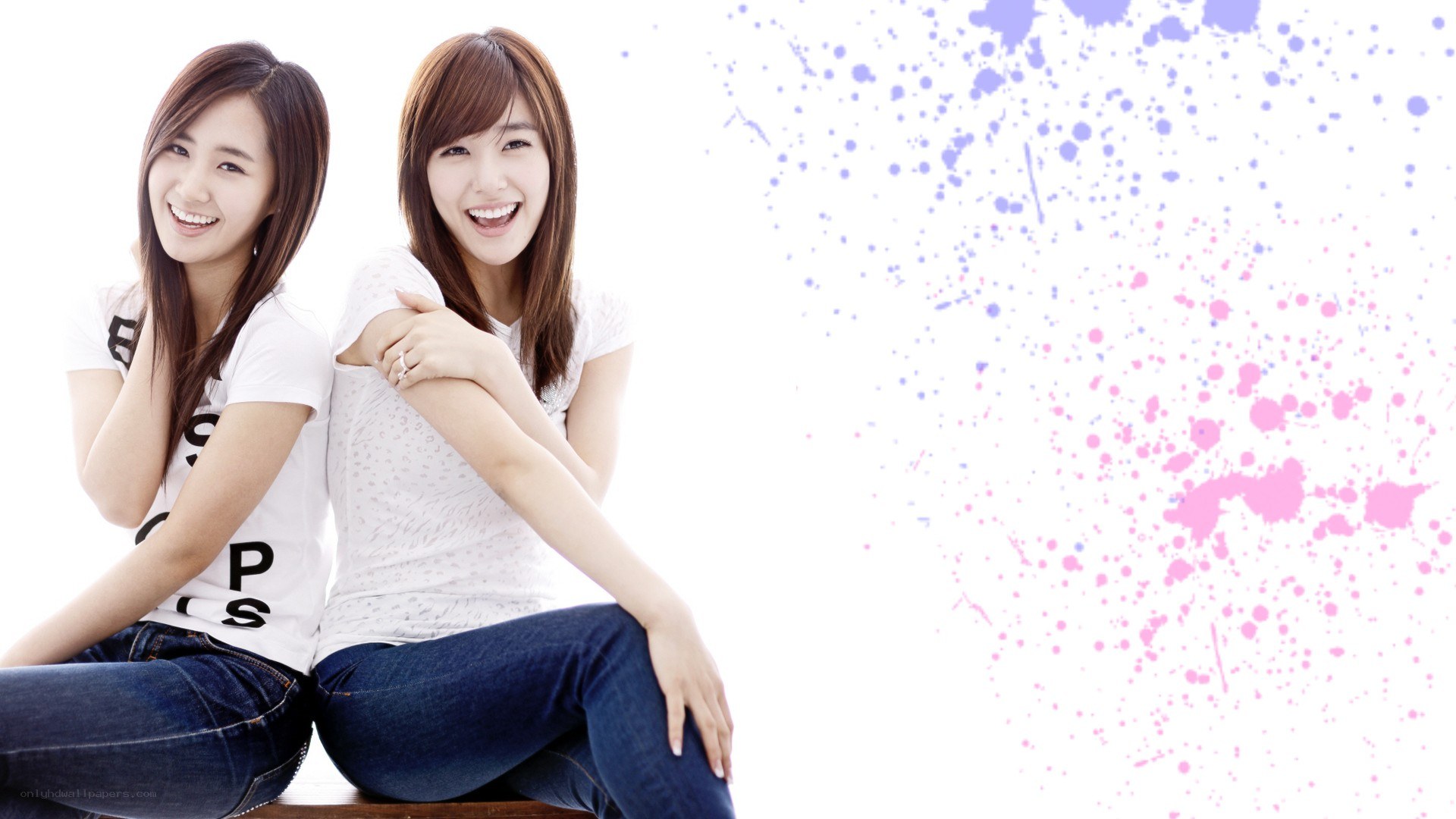 two women smiling together