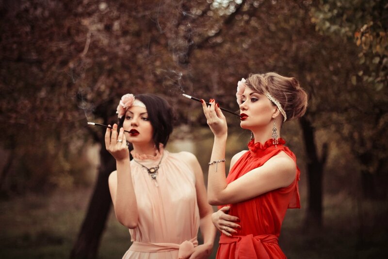 Two Women Smoking