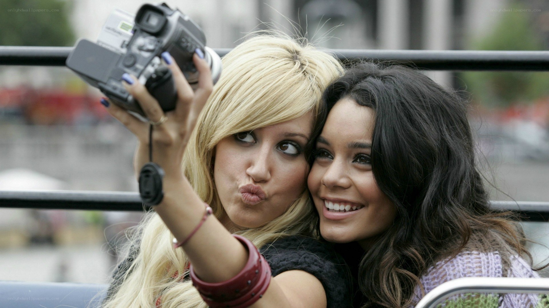 Two women taking a selfie