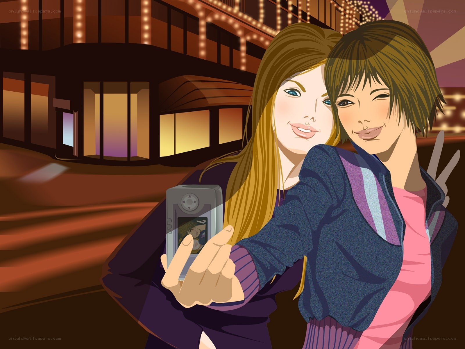 two women taking a selfie