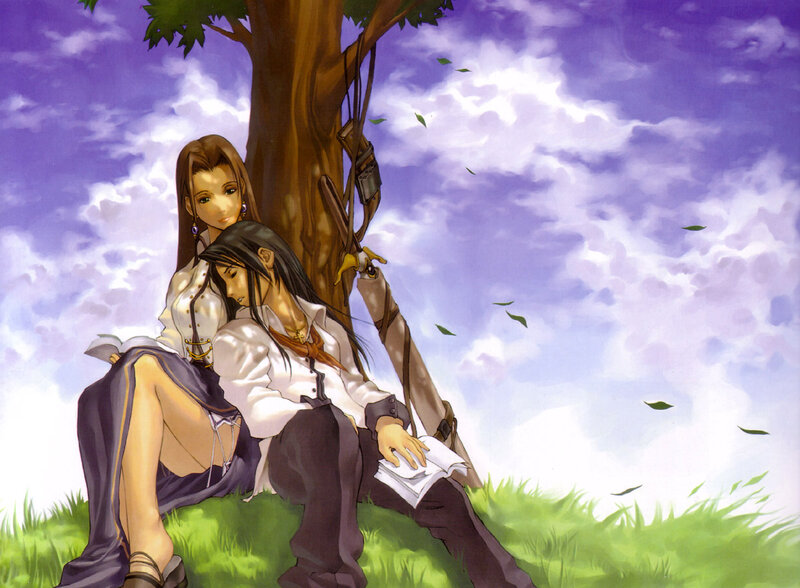 Two Women under a Tree