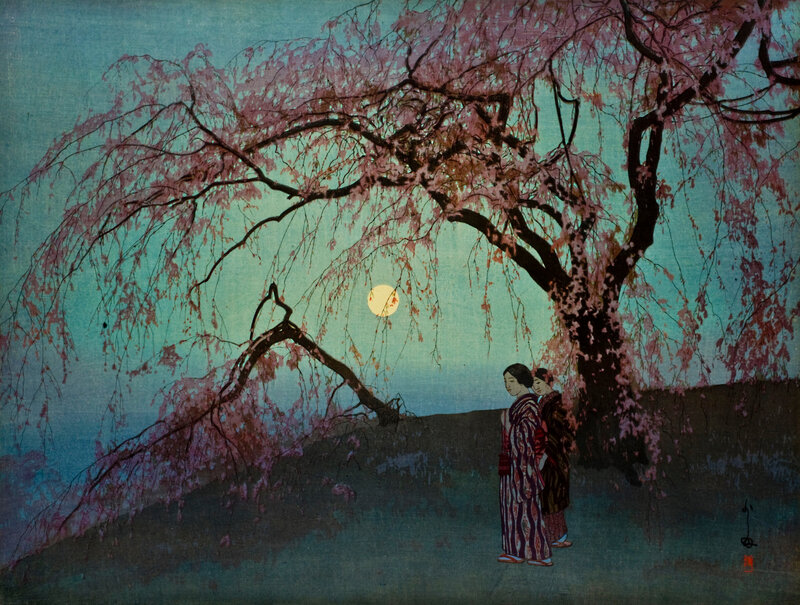 Two Women under Cherry Tree