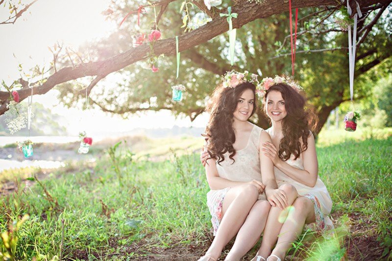 Two Women under Tree