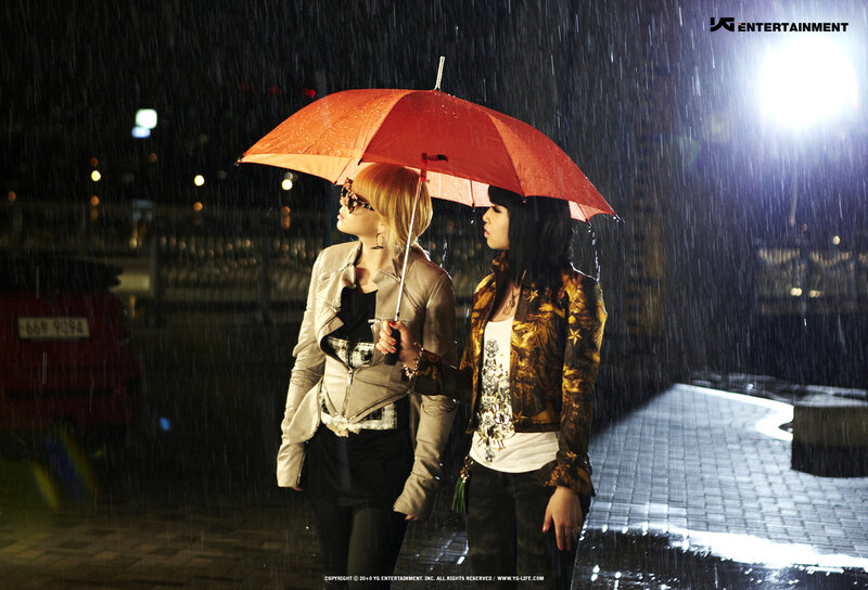 Two Women under Umbrella