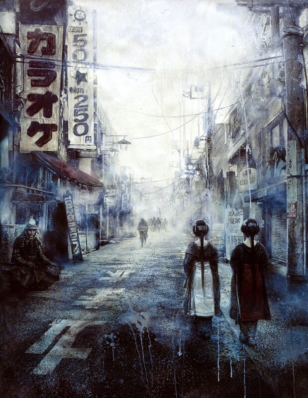 Two Women Walking Street