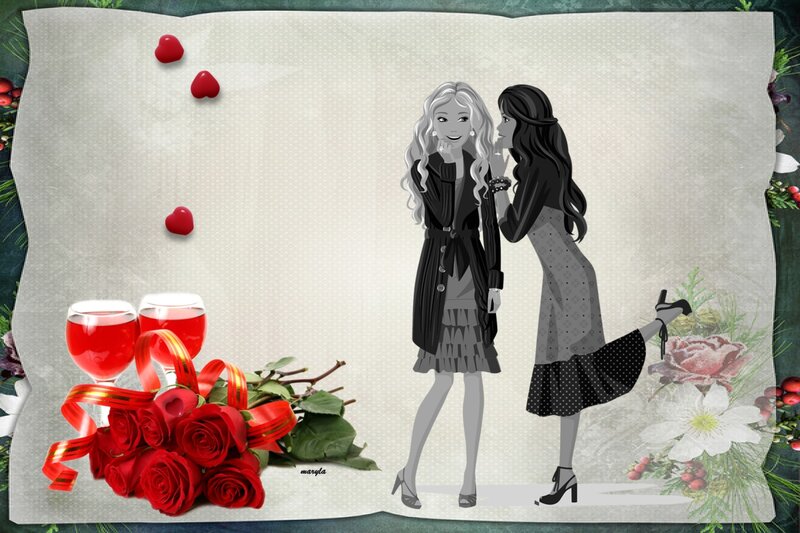 Two Women Whispering