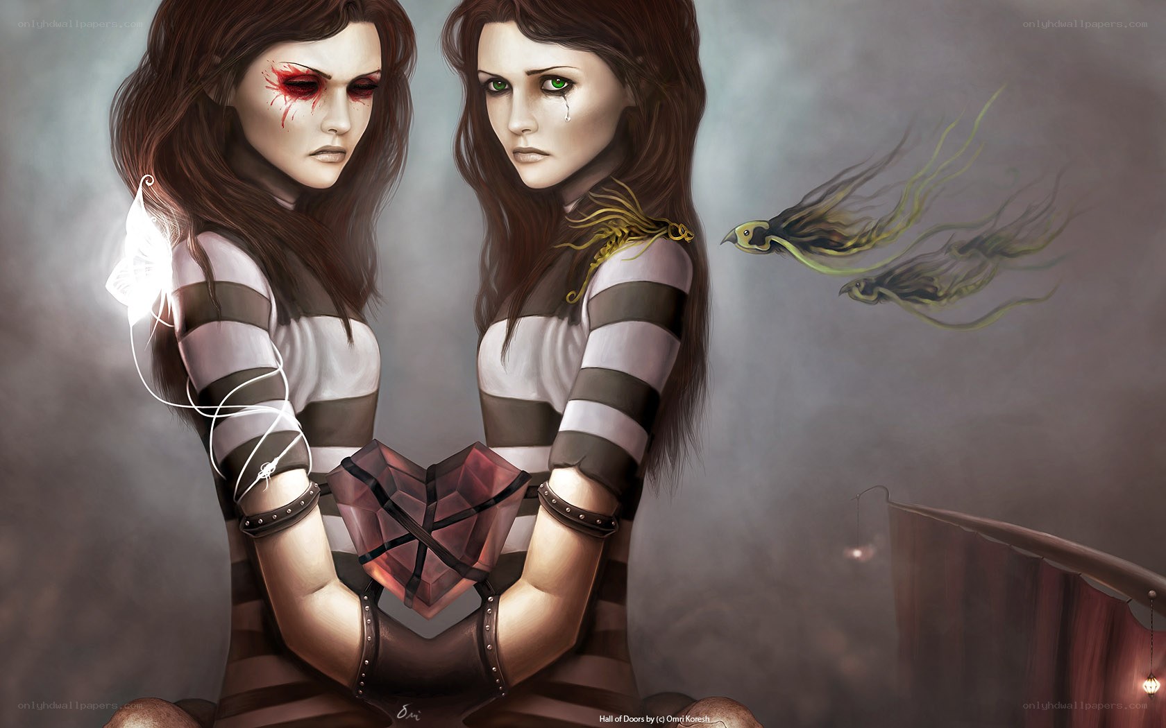 Two women with a broken heart