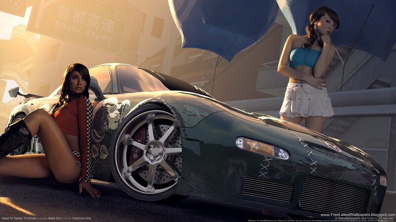 Two Women with a Car — Green