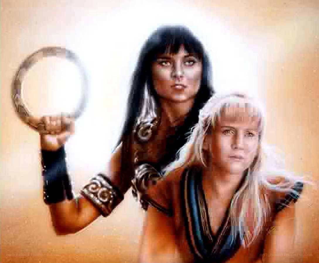 two women with a glowing ring