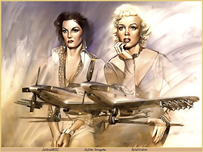Two Women with Airplanes