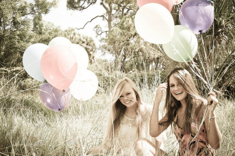 Two Women with Balloons