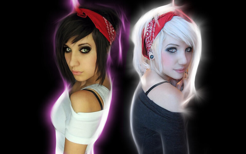 two women with bandanas