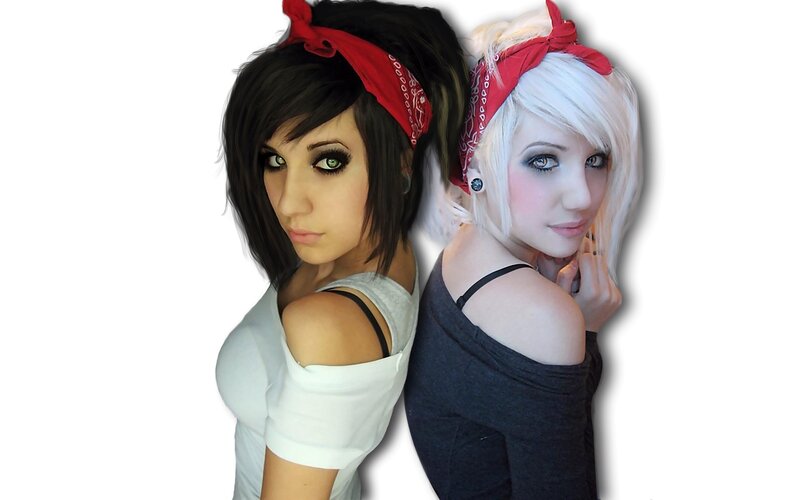 two women with bandanas