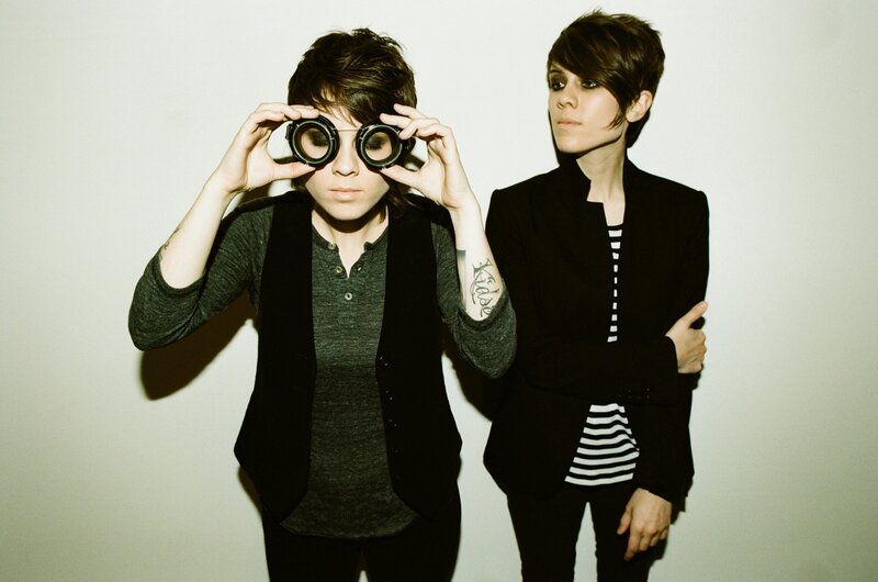 Two women with binoculars