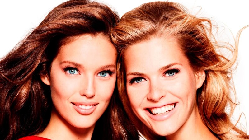 two women with blue eyes