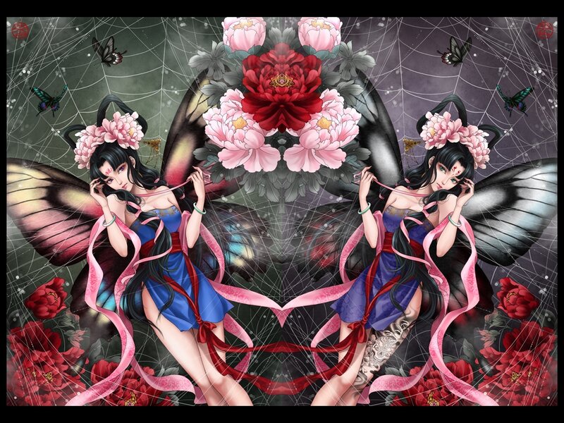 Two Women with Butterfly Wings