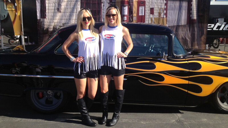 Two Women with Car — Black, Bright