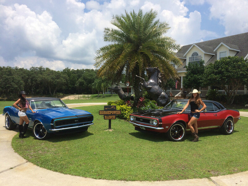 Two Women with Classic Cars