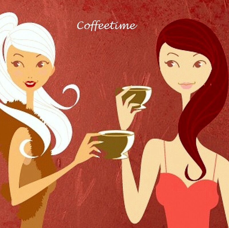 Two Women with Coffee Cups