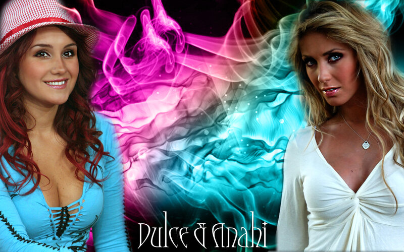 Two Women with Colorful Background