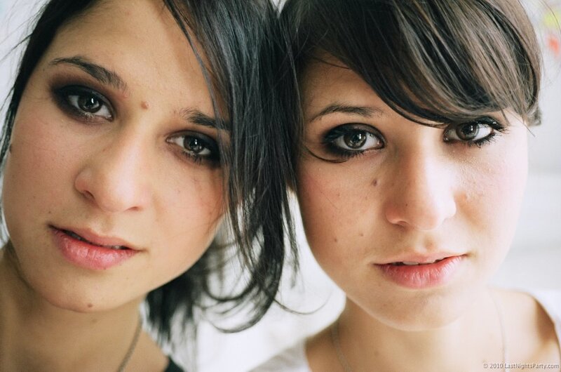 two women with dark hair