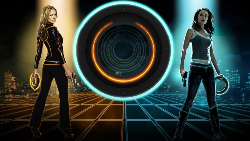 Two Women with Guns — Black, Dramatic