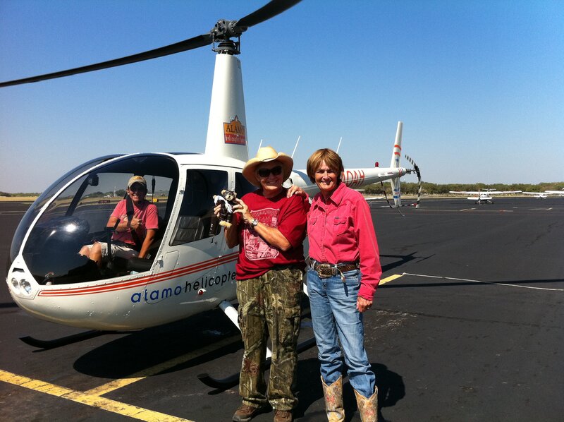 Two Women with Helicopter