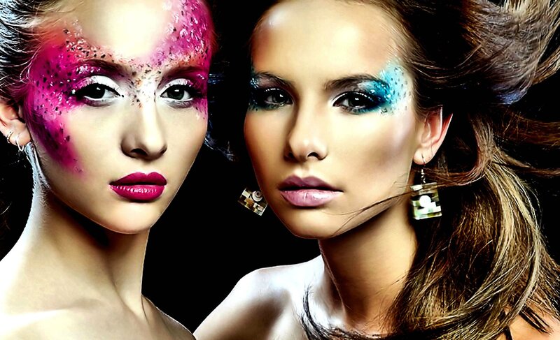 Two Women with Makeup — Pink