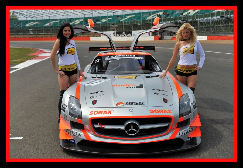Two Women with Race Car — Silver
