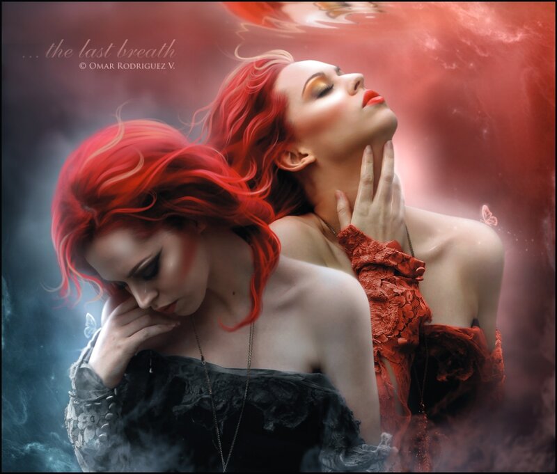 Two Women with Red Hair — Dramatic, Digital Art, Red Hair