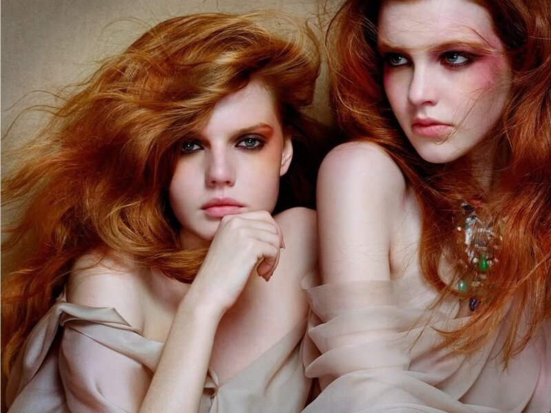 Two Women with Red Hair — Dramatic, Photograph