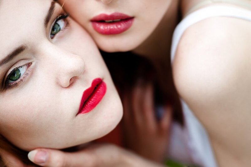 Two Women with Red Lipstick — Intimate