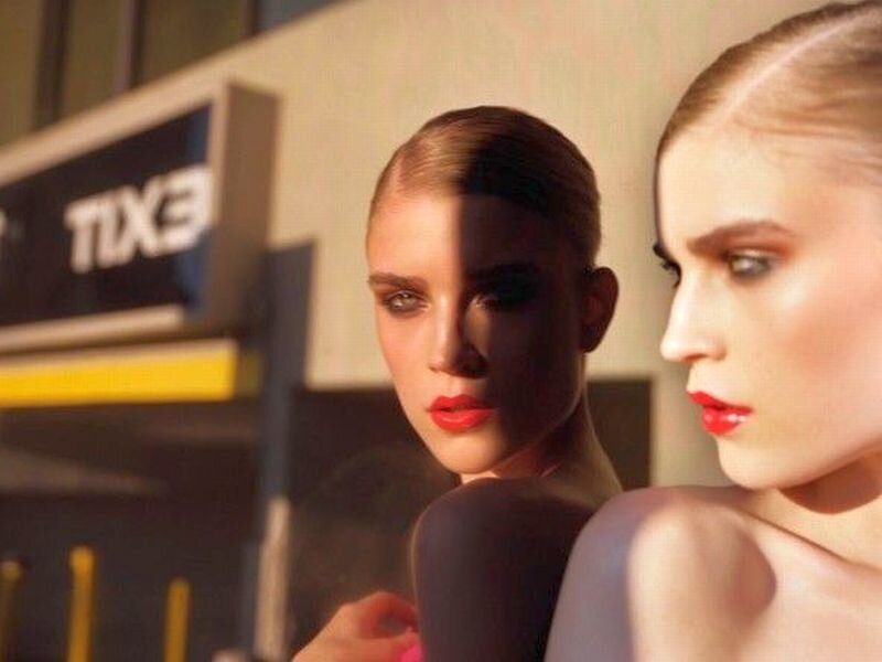 Two Women with Red Lipstick