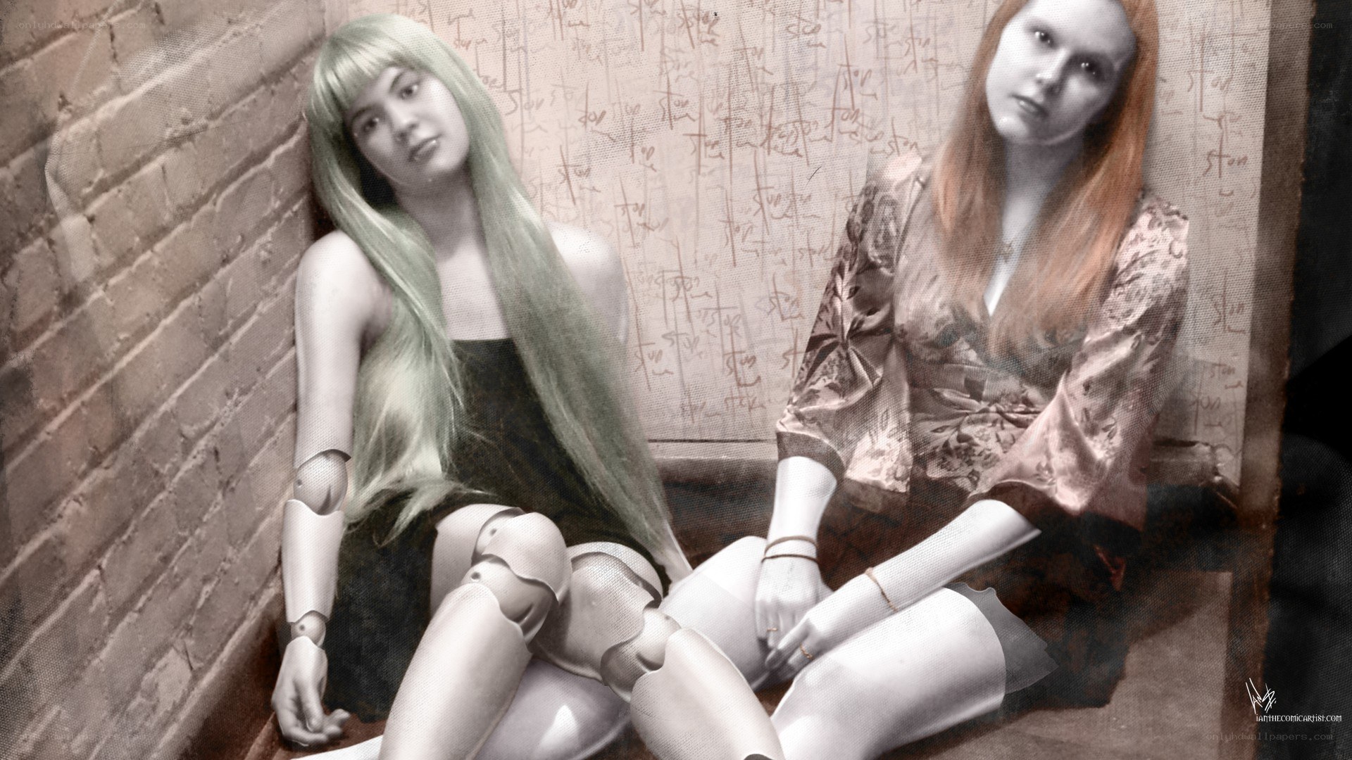two women with robotic limbs