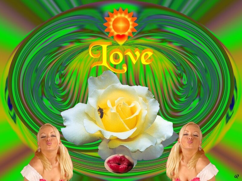 Two Women with Rose
