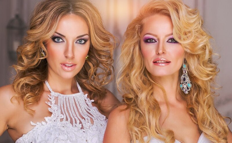Two Women with Styled Hair — Blonde