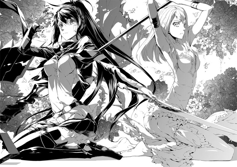 Two Women with Swords — Black
