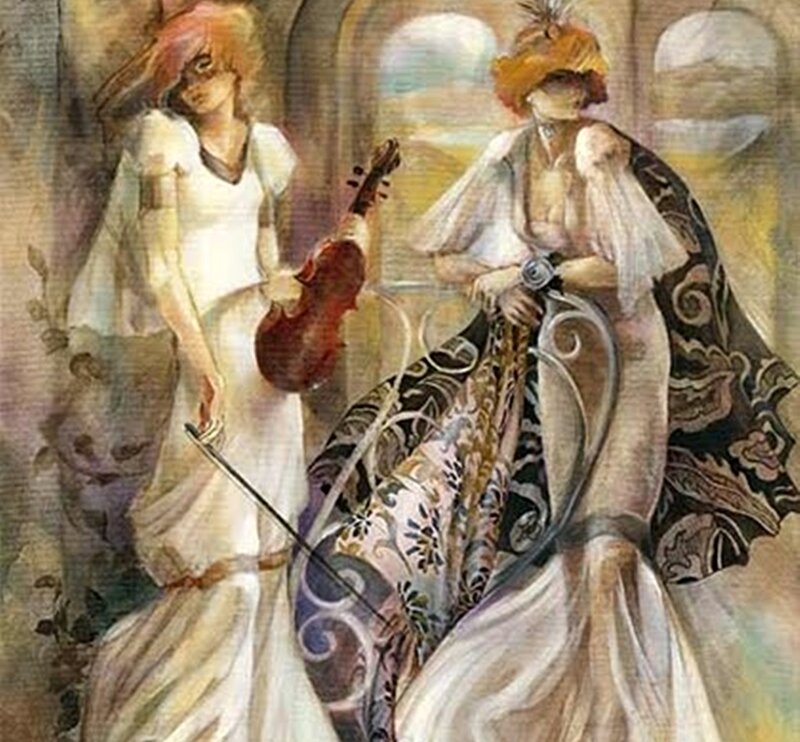 Two Women with Violin
