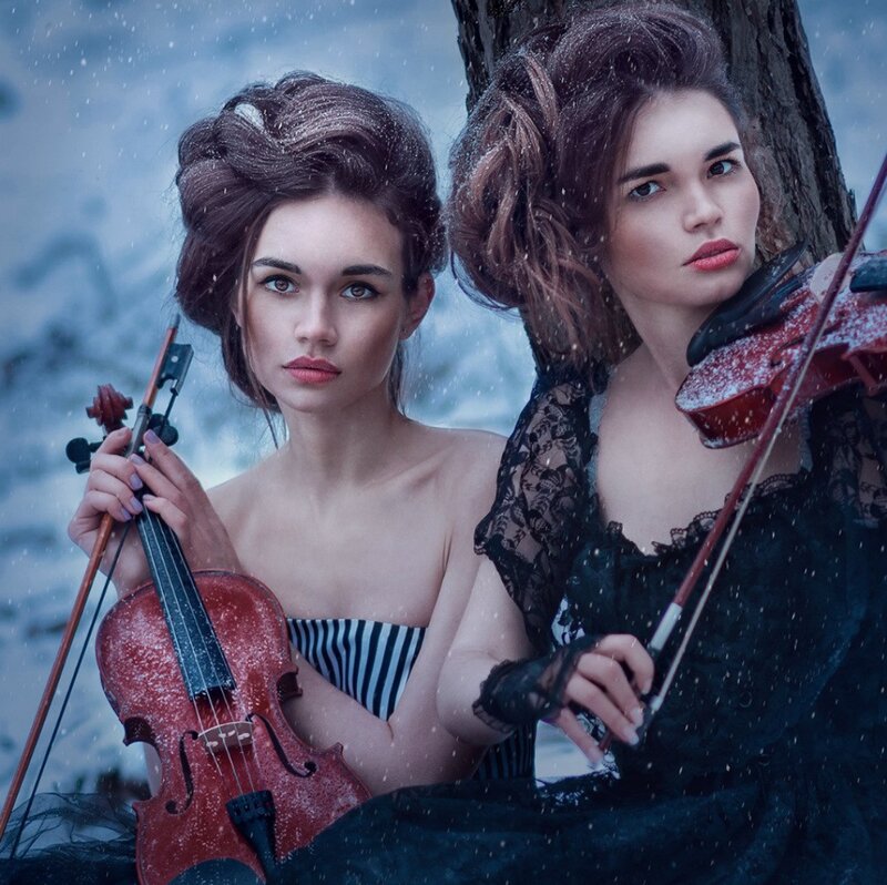 Two Women with Violins