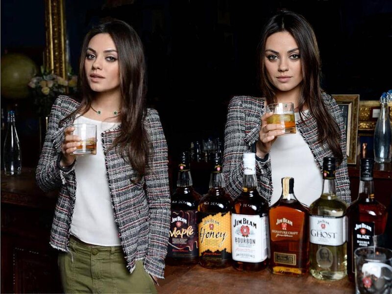 Two Women with Whiskey Bottles