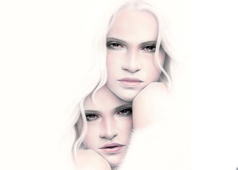 two women with white hair