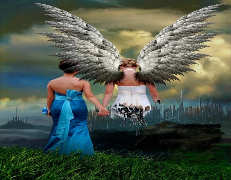 Two Women with Wings