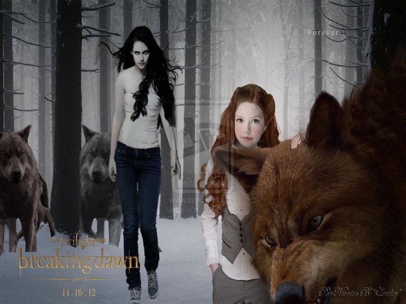 Two Women with Wolves