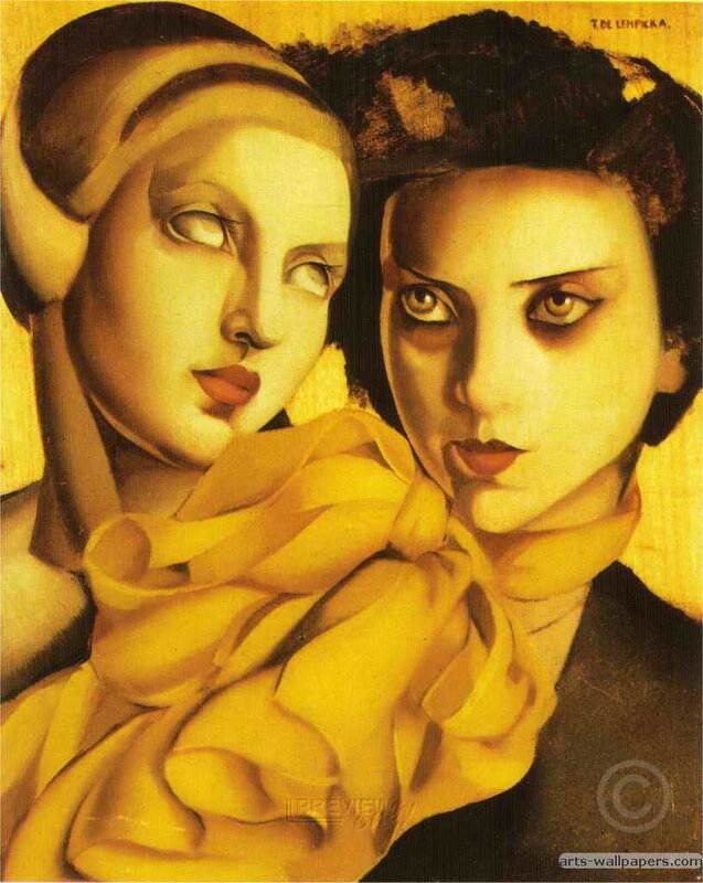 Two Women with Yellow Scarf