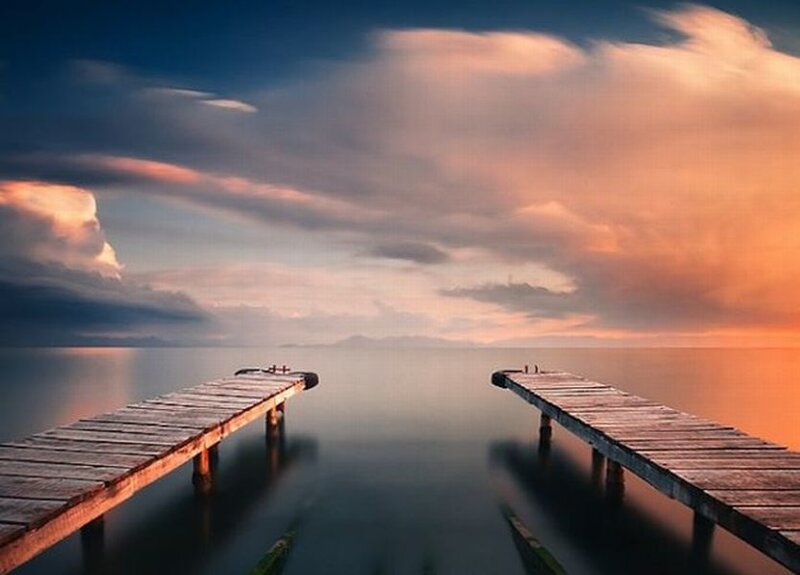 Two Wooden Piers