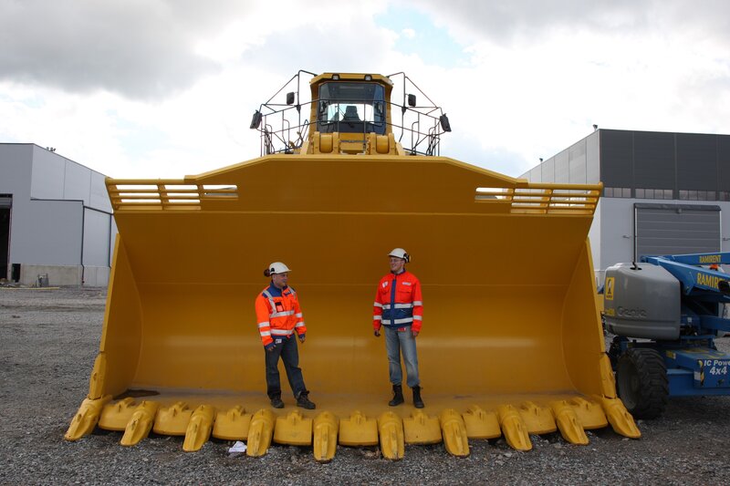 Two Workers with Bulldozer