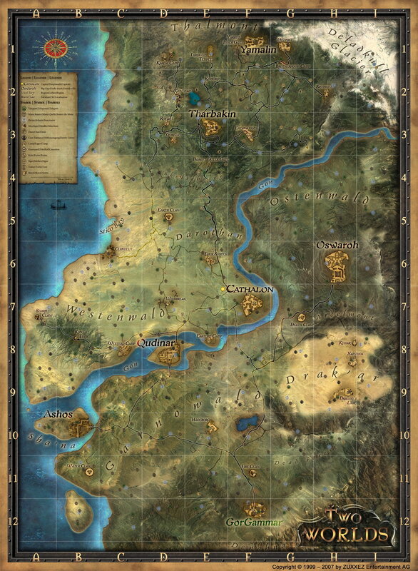 Two Worlds game map